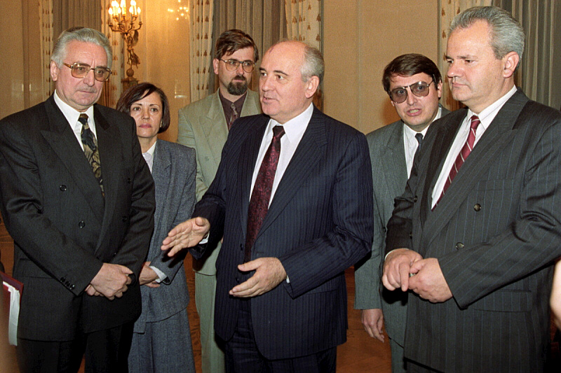 Franjo Tuđman, Mihail Gorbačov i Slobodan Milošević (Foto: EPA-EFE)