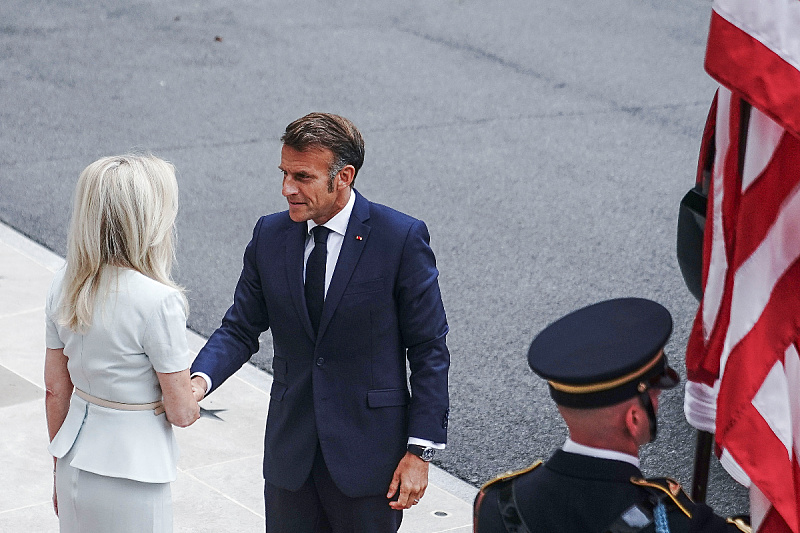 Emmanuel Macron posljednji stigao u Bijelu kuću (Foto: Reuters)