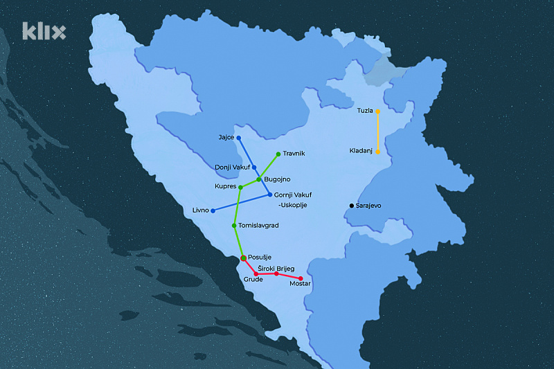 Which route is planned for the Southern Interconnection and how will the expropriation of private and public land be carried out?