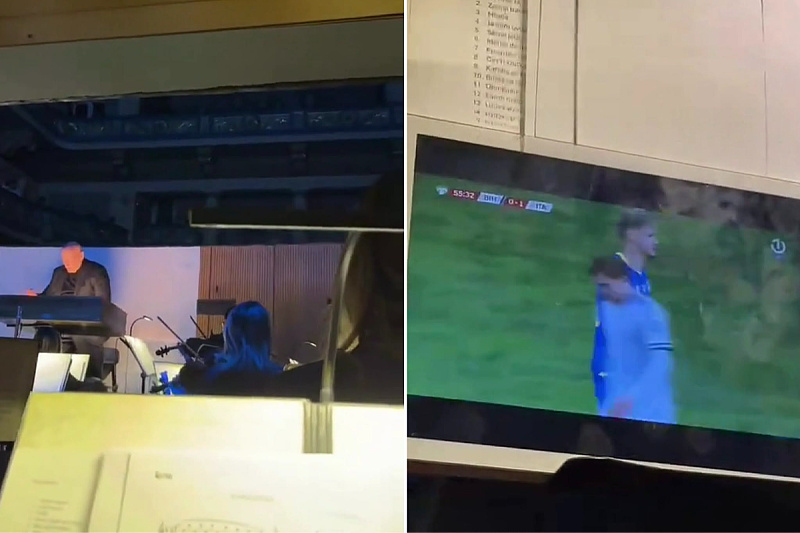 How the Dragons' victory was followed during the musical performance at the National Theater: A resourceful musician found a solution