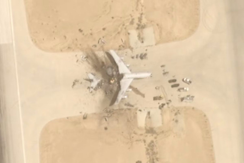 New satellite images show the destroyed American aircraft and other unprotected aircraft in Saudi Arabia.