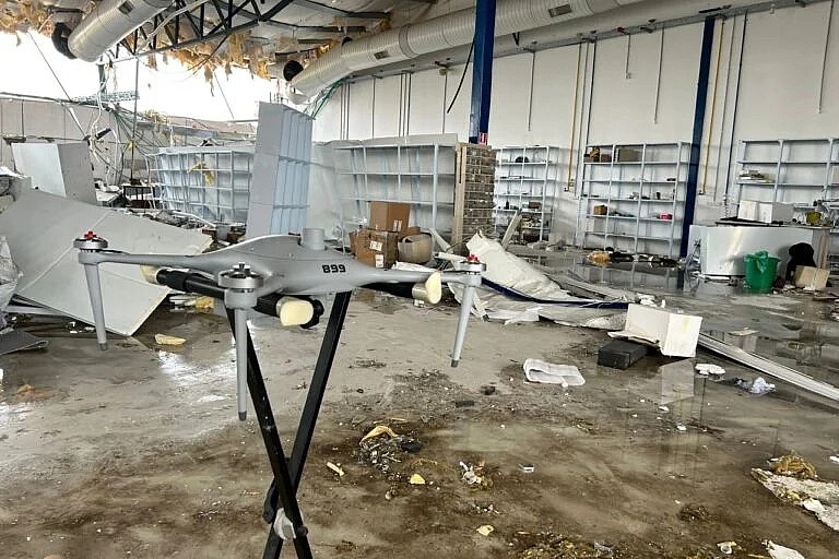 See what the Israeli drone production facility looks like after being hit by an Iranian missile.
