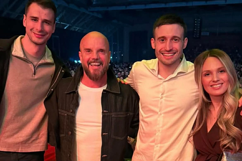 Boban Rajović enjoyed the concert by Čola at Zetra with Nemanja Dangubić and Aleksa Avramović: "Wonderful company"