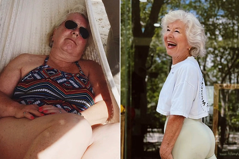 This 80-year-old woman proves it's never too late to exercise: She compared how she looked at 70 to how she looks now.