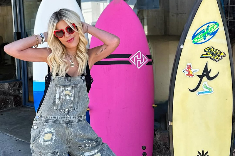 Tori Spelling in a traffic accident: Guardian angels were with us that day