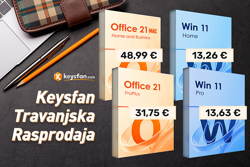 Get lifetime MS Office 2021 and Windows 11 starting from just €13 at Keysfan's April Sale.