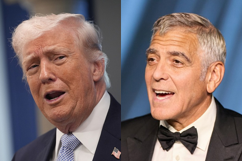 George Clooney accused Trump of war crimes, while the White House criticized him for "terrible movies."