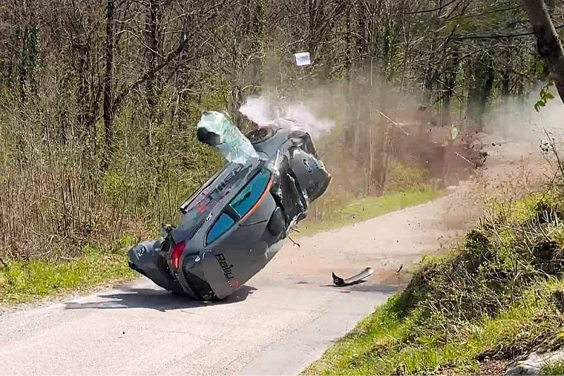 Serious accident ahead of rally in Croatia: Driver emerges unscathed from crushed Fiesta