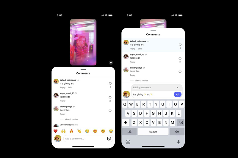 Instagram has introduced the ability to edit comments, but only within a 15-minute window.