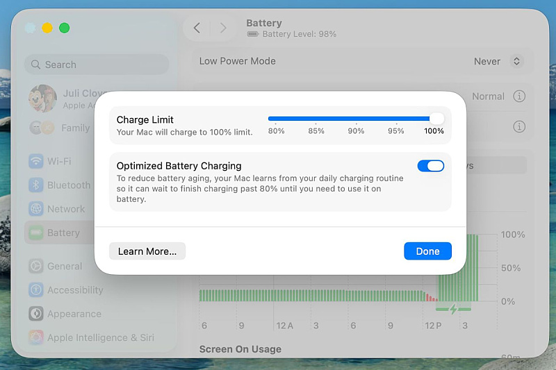 With this setting, you will extend the battery life of your MacBook.