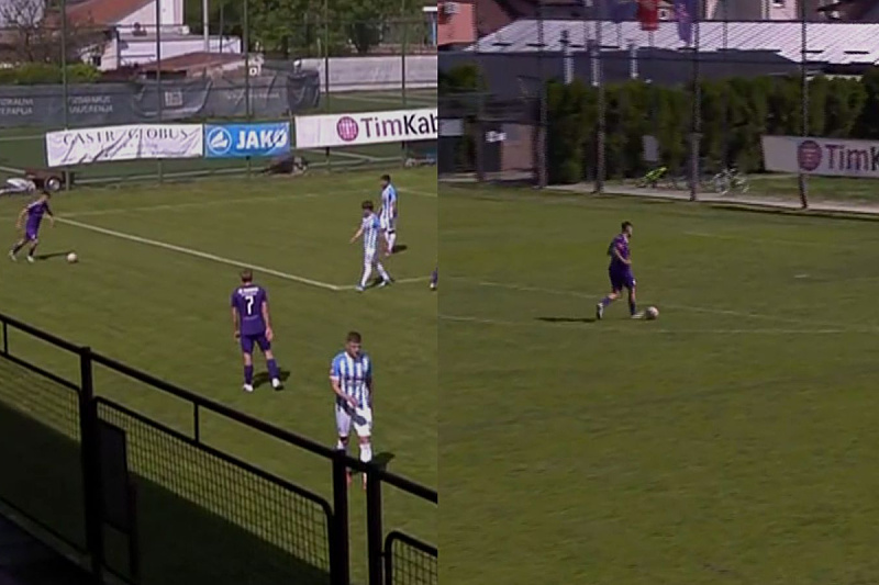 Watch the most bizarre goal in the history of Croatian football, a player started from the center and walked into his own goal.