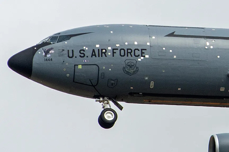 Iranians shot down an American KC-135R aerial tanker, the aircraft sustained multiple damages over the United Kingdom.