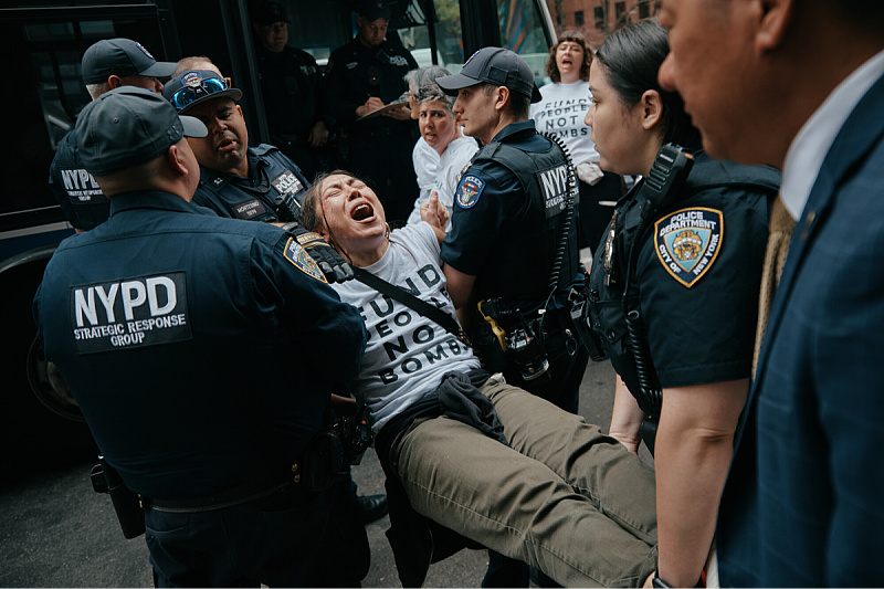 Nearly 100 demonstrators arrested in New York during protest demanding ban on arms sales to Israel