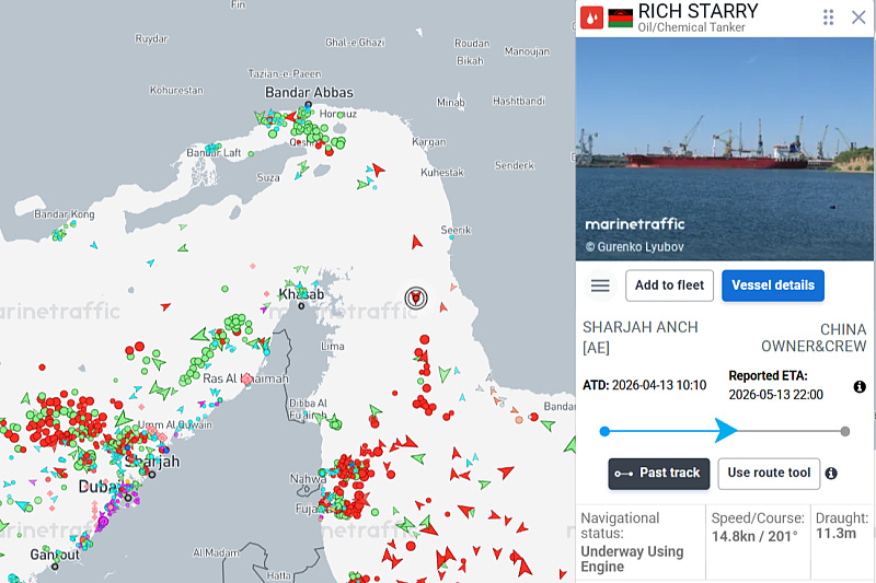 A Chinese tanker under U.S. sanctions has passed through the Strait of Hormuz following Trump's blockade.