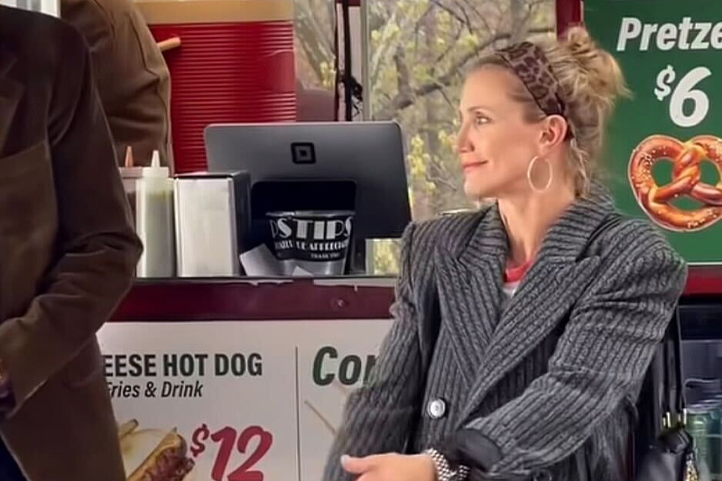 Cameron Diaz caught playfully dancing with co-star on film set, starring in new romantic comedy