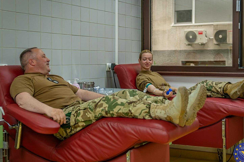 More than a hundred members of EUFOR donated blood in a support action for citizens across BiH.