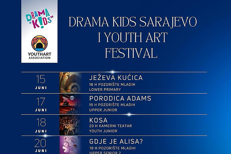 The first edition of the Drama Kids Festival will be held from June 15 to 29 in Sarajevo.