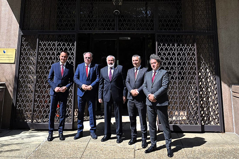 A delegation from the Federation of Bosnia and Herzegovina and Zukan Helez on a visit to the United States of America