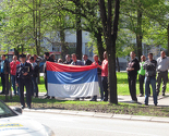 Otpušteni vojnici OS iz RS-a ponovo protestiraju ispred zgrade Narodne skupštine