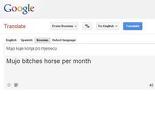 Google Translate ne služi prevođenju "Mujo kuje konja po mjesecu"