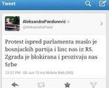 Sramotno ponašanje Aleksandre Pandurević u jeku protesta pred Parlamentom