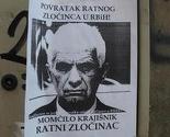 Momčilo Krajišnik ratni zločinac - plakati u centru Sarajeva