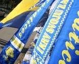 Šalovi, zastave, maske... na ulicama Zenice, sve je spremno za utakmicu