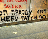 Dok se čeka odluka policije: U Beogradu grafiti protiv Parade ponosa