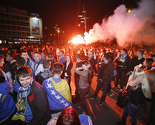 Navijači ispred BBI centra i na Bilinom Polju napravili slavljeničku atmosferu