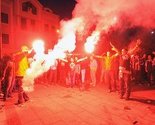 Euforija u Tuzli: Navijači Slobode slavili sa šampionima na Trgu slobode