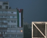 Velika zastava Palestine zavijorila se iznad istočne tribine stadiona "Asim Ferhatović Hase"