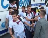 Nogometaši FK Sarajevo i Borussije M'gladbach stigli na Koševo, dočekani aplauzom