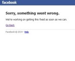 Facebook ponovo "pao": "Sorry, something went wrong"