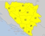 Meteoalarm izdao žuto upozorenje za cijelu BiH