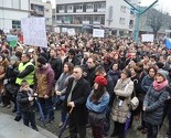Bihać: Protestovalo dvije hiljade budžetskih korisnika