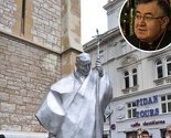 Kardinal Puljić: Raduje me što su Sarajlije lijepo prihvatile spomenik papi