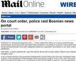 Britanski Daily Mail izvijestio o pretresu redakcije portala Klix.ba