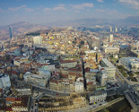 Pogled na Sarajevo iz zraka za vrijeme pomračenja Sunca