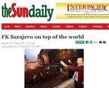 The Sun Daily: FK Sarajevo na vrhu svijeta!