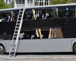 Priprema se autobus za odlazak navijača Lecha iz hotela u Vogošći