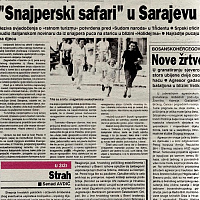 Domaći i strani mediji su još 1995. pisali o "Sarajevo Safariju": Na Palama italijanskom novinaru nuđeno da puca