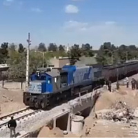 Iran restored the railway bridge just three days after it was hit in a U.S.-Israeli attack.