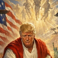 Trump defends himself over post where he appears as Jesus: "I thought the picture showed me as a doctor"