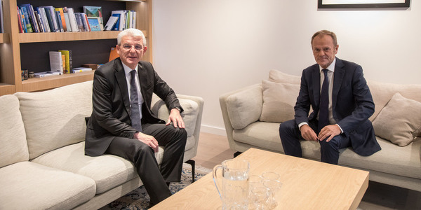 Džaferović se sastao s Tuskom: Posebna pažnja dobivanju kandidatskog statusa za BiH