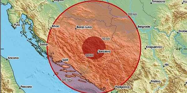 Zemljotres rano jutros zatresao BiH, epicentar 12 km istočno od Sarajeva