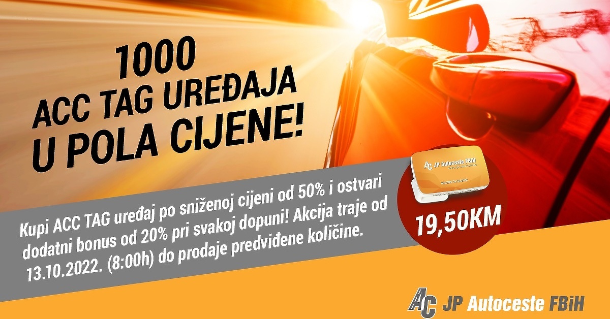 Nova akcija ACC TAG uređaja po cijeni od 19,50KM