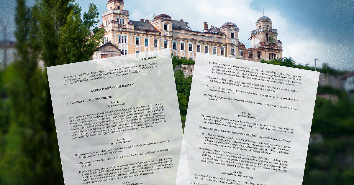 Ovo je prijedlog zakona o državnoj imovini kojeg je usvojilo Predsjedništvo BiH