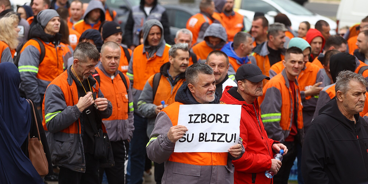 Stotine radnika Nove željezare Zenica stiglo na proteste u Sarajevo, za Vijeće ministara BiH imaju jedan zahtjev