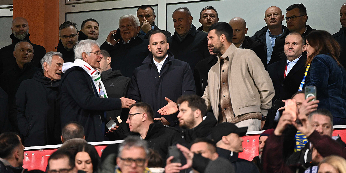 Novak Đoković na Bilinom Polju navija za Bosnu i Hercegovinu protiv Italije