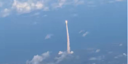 Pogledajte lansiranje historijske misije NASA-e iz posebnog ugla: Putnici u avionu imali pogled od 